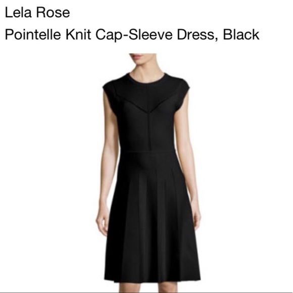 Lela Rose pointelle knit cap sleeve dress white - Picture 3 of 3